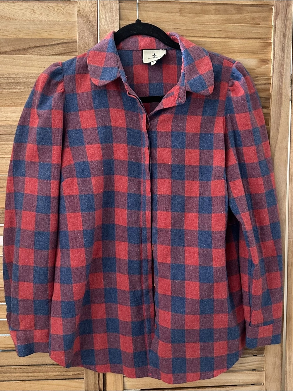 Tuckernuck Flannel Button Down Shirt – Pink & Purple – Size S